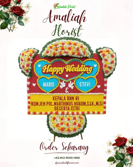 Papan Bunga Pernikahan Gempollegundi